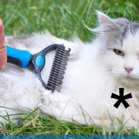 HKM-295763 Stainless Steel Rake Comb with Round Edges for Dogs and Cats - Large and Small Sizes Available
