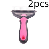 HKM-295763 Stainless Steel Rake Comb with Round Edges for Dogs and Cats - Large and Small Sizes Available