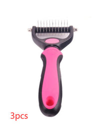 HKM-295763 Stainless Steel Rake Comb with Round Edges for Dogs and Cats - Large and Small Sizes Available