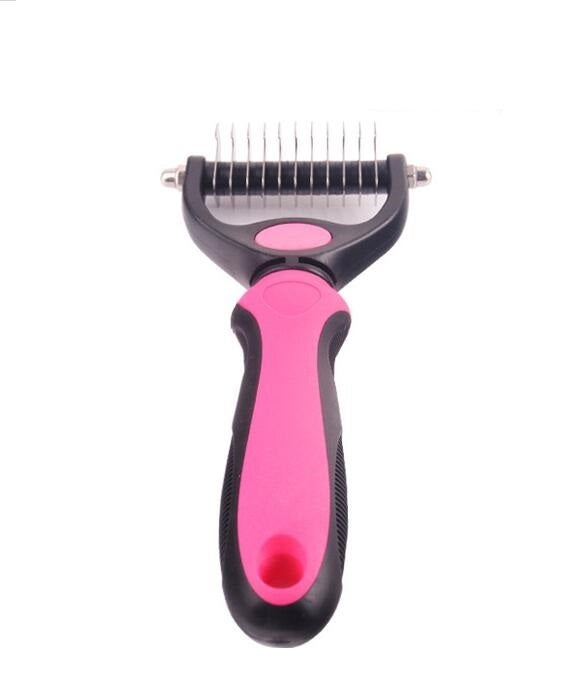 HKM-295763 Stainless Steel Rake Comb with Round Edges for Dogs and Cats - Large and Small Sizes Available