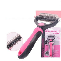 HKM-295763 Stainless Steel Rake Comb with Round Edges for Dogs and Cats - Large and Small Sizes Available