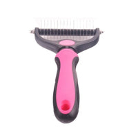 HKM-295763 Stainless Steel Rake Comb with Round Edges for Dogs and Cats - Large and Small Sizes Available
