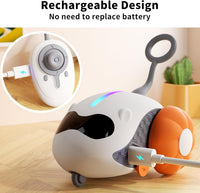 HKM-707219 Rechargeable Interactive Cat Toy with Joystick Remote Control for Indoor Cats – Automatic Moving Fun for All Breeds