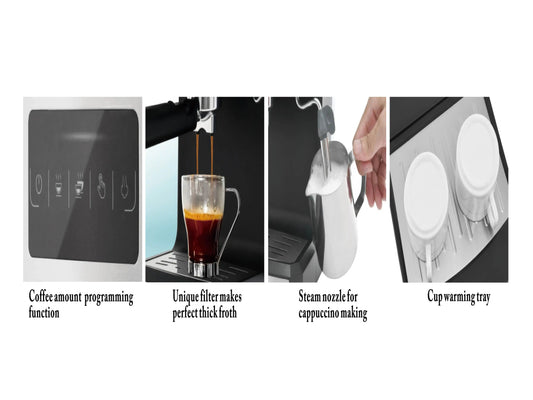 KTX-932691 Express Black Coffee Maker for Home Use - Sleek Design and Efficient Brewing System