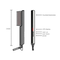 HKM-500947 LED Display Anion Hair Straightening Comb for Wet & Dry Hair with Adjustable Temperature
