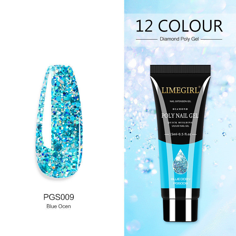 HKM-155219 Glitter Extension Glue for Nail Art - 15ML Painless Quick Application