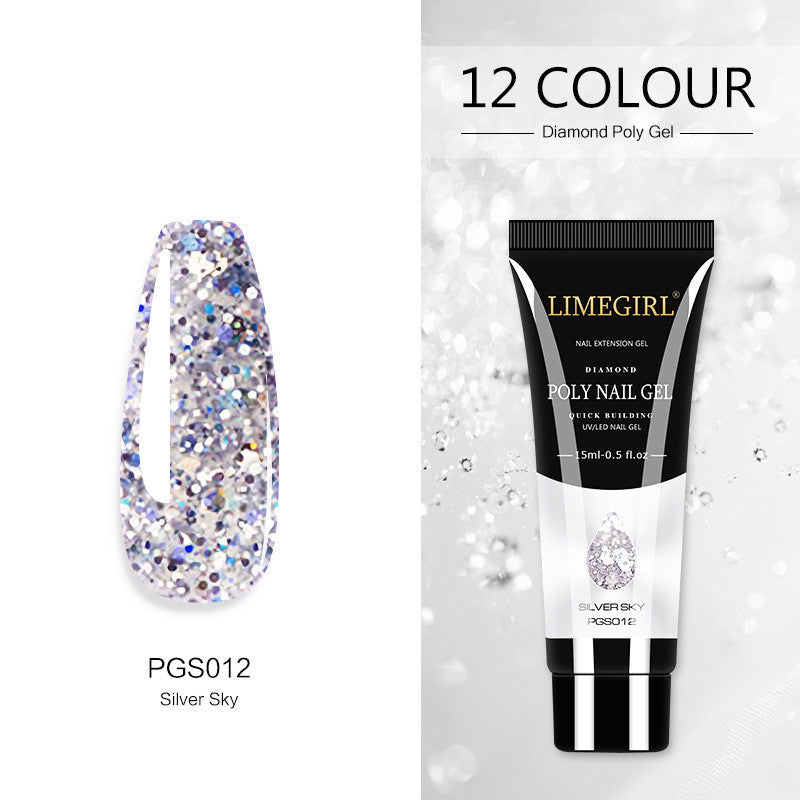 HKM-155219 Glitter Extension Glue for Nail Art - 15ML Painless Quick Application