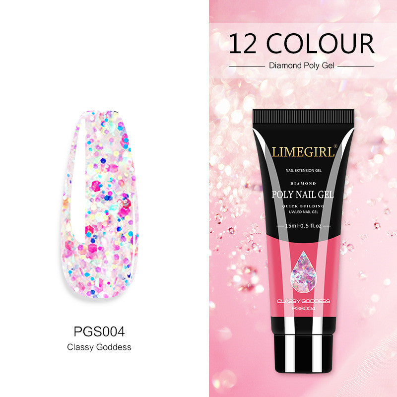 HKM-155219 Glitter Extension Glue for Nail Art - 15ML Painless Quick Application