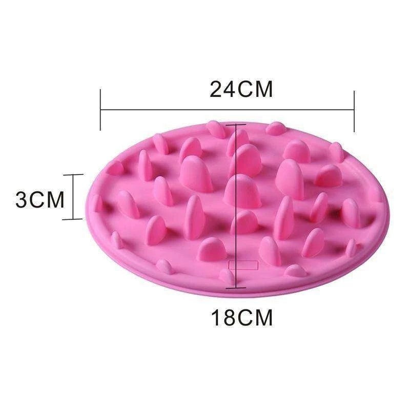 HKM-978387 Slow-Feeding Silicone Bowl for Cats and Small Dogs - Engaging Indoor Feeder for Healthy Eating and Mental Stimulation