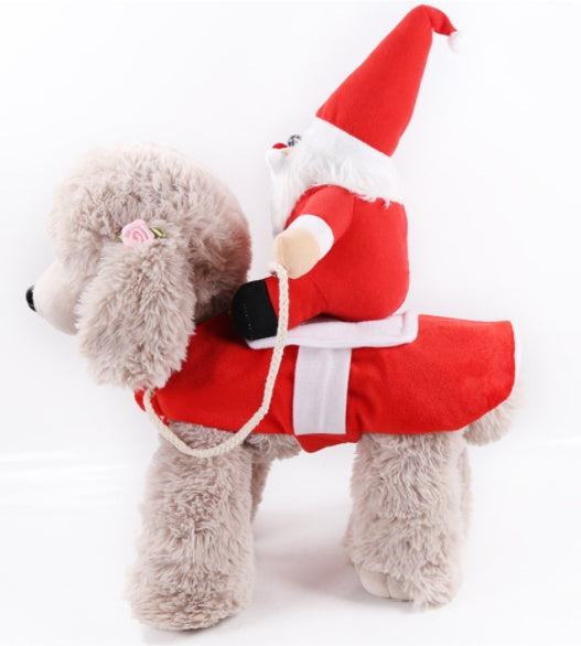 HKM-717459 Cozy Cotton Winter Coat for Dogs and Cats - Reversible Holiday Apparel