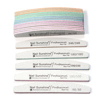 HKM-382291 Gray Half-Moon Nail File - Washable Non-Shedding Sanding Tool for Nail Care