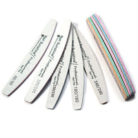 HKM-382291 Gray Half-Moon Nail File - Washable Non-Shedding Sanding Tool for Nail Care