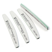 HKM-382291 Gray Half-Moon Nail File - Washable Non-Shedding Sanding Tool for Nail Care