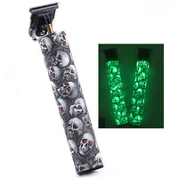 HKM-397523 Rechargeable Mini Hair Clipper with Waterproof Design - Red Skull Edition