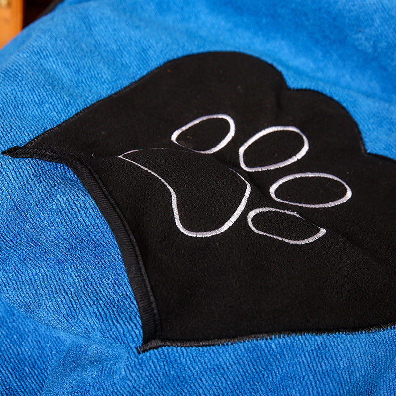 JMT-232394 Absorbent Cotton Pet Bath Towel - Lightweight, Soft Blue/Purple Design for Comfortable Travel and Home Use