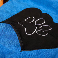 HKM-792723 Absorbent Cotton Pet Bath Towel - Lightweight, Soft Blue/Purple Design for Comfortable Travel and Home Use