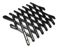 HKM-386579 Telescopic Pet Window Fence for Safe Travel - Durable Polypropylene in Black