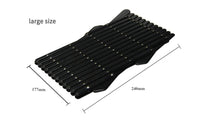 HKM-386579 Telescopic Pet Window Fence for Safe Travel - Durable Polypropylene in Black
