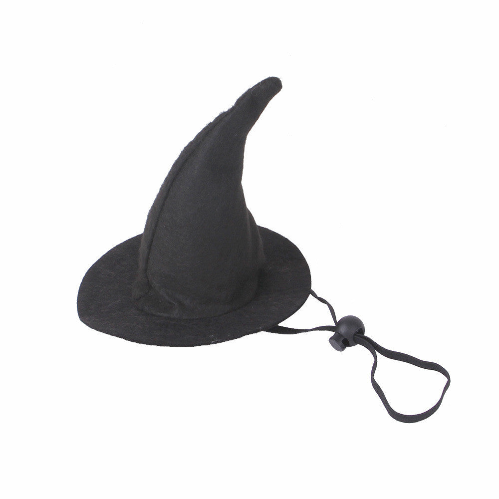 HKM-045459 Pumpkin Smiling Face Cat Halloween Hat - Woven Cloth Headgear for Pets