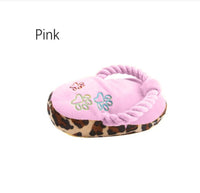 HKM-192147 Soft Plush Sounding Pet Slippers Toy in Blue, Pink, and Yellow