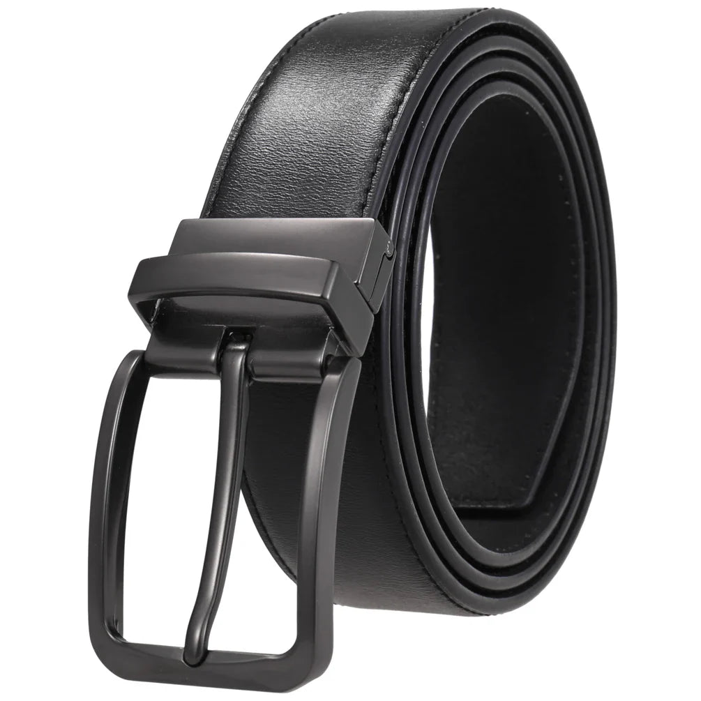HKM-294419 Rotatable Classic Pin Buckle Leather Belt for Men - Model LY35-ZZ4020-3