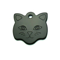 HKM-648787 Cat Head Aluminum Pet Tag for Dogs and Cats - 23x23mm Pet Jewelry