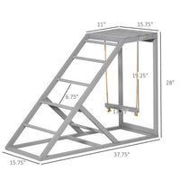 HKM-732243 PawHut Chicken Activity Game - Swing Set with Perch and Hen Ladder for Coop Enrichment