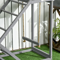 HKM-732243 PawHut Chicken Activity Game - Swing Set with Perch and Hen Ladder for Coop Enrichment