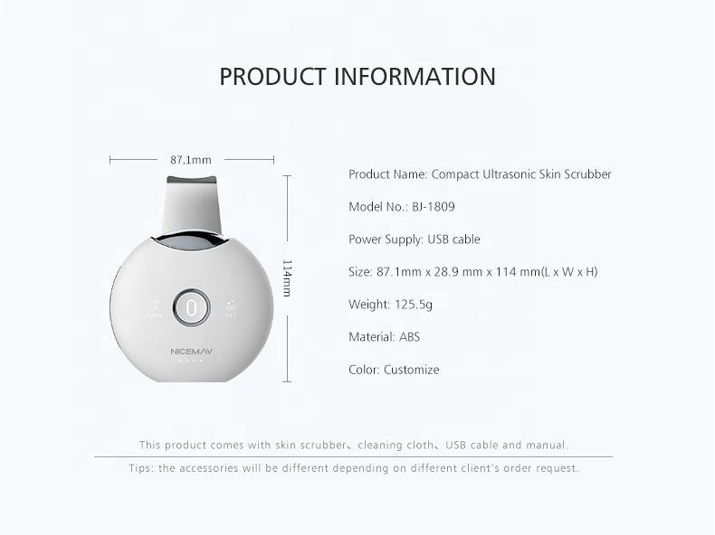 HKM-083859 Sonic Cleansing Device for Blackhead Removal and Skin Exfoliation