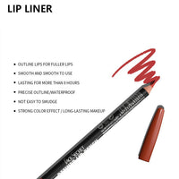HKM-368531 Matte Finish Long-Lasting Wood Lip Liner - 24-Hour Water-Resistant Color