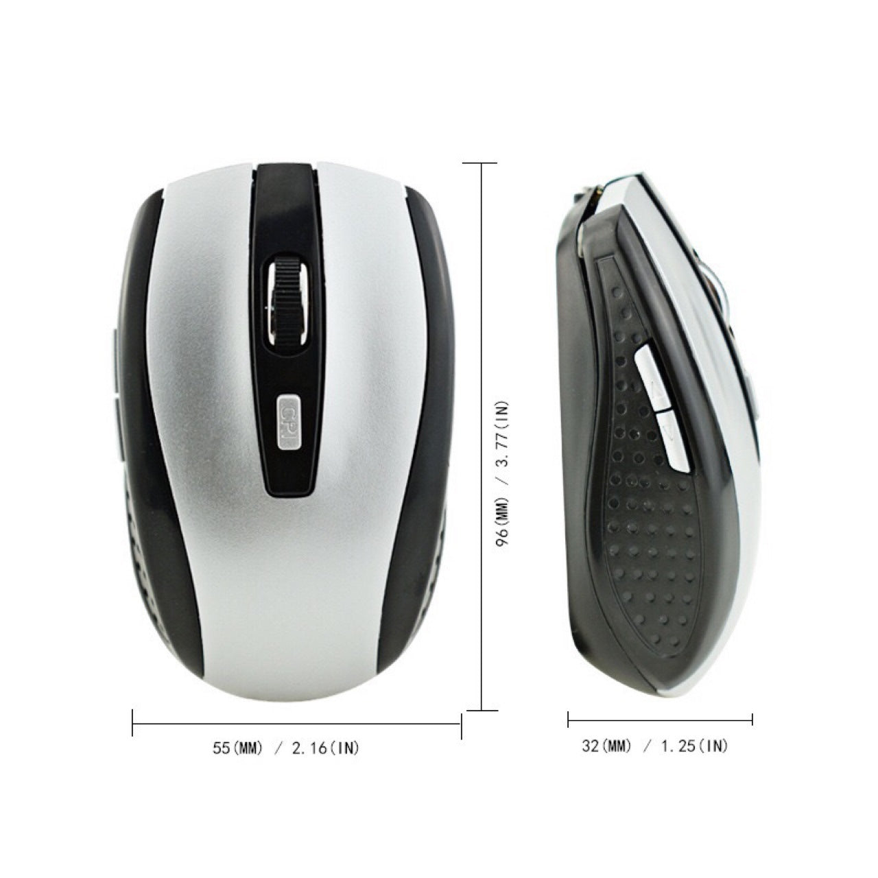 KTX-536659 2.4GHz Wireless Optical Mouse - Ergonomic Design, Adjustable DPI, 6 Buttons, Portable and Lightweight