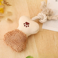 HKM-747219 Durable Cotton Rope Dog Toy for Teeth Cleaning and Training with Squeaker