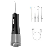 HKM-017171 Minimalist Rechargeable Oral Irrigator with 300ml Capacity and Replaceable Nozzles