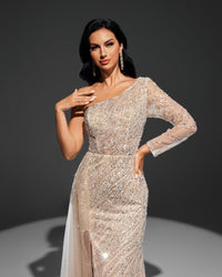 HKM-545043 Champagne-Coloured Women's Dress - Model EZ25033