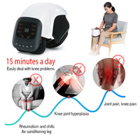HKM-196307 Knee Massager with Vibration and Heat Therapy – Adjustable Temperature Control, White Knee Pad