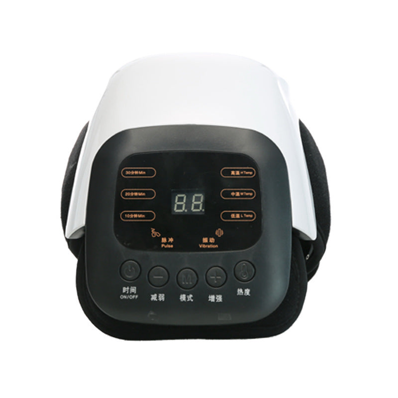 HKM-196307 Knee Massager with Vibration and Heat Therapy – Adjustable Temperature Control, White Knee Pad