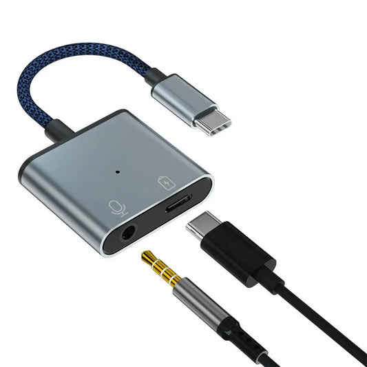 KTX-117267 USB-C to 3.5mm Audio Adapter with Charging - Compatible for iPhone 15/15 Pro