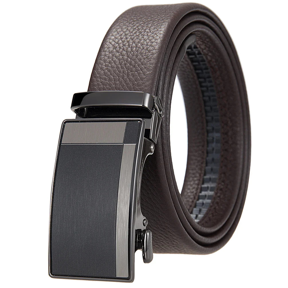 HKM-423187 Men's First Layer Cowhide Leather Automatic Buckle Belt - Model LY36-25638-5