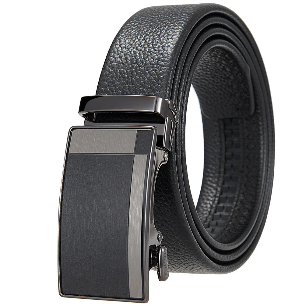 HKM-423187 Men's First Layer Cowhide Leather Automatic Buckle Belt - Model LY36-25638-5
