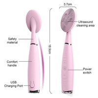 HKM-048787 Rechargeable Silicone Facial Cleansing Device with Deep Cleaning Vibration Technology, Waterproof Design, and Comfortable Grip