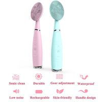 HKM-048787 Rechargeable Silicone Facial Cleansing Device with Deep Cleaning Vibration Technology, Waterproof Design, and Comfortable Grip