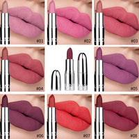 HKM-595603 Matte Silver Lipstick - Long-Lasting, Moisturizing Bullet Formula
