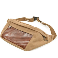 HKM-008723 Large Capacity Canvas Chest Bag for Outdoor Hiking and Sports