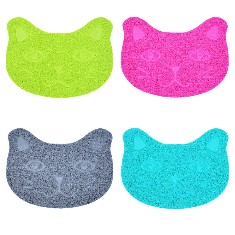 HKM-797267 PVC Cat Litter Mat with Paw Print Design - Non-Toxic and Waterproof, 30x40cm