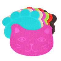HKM-797267 PVC Cat Litter Mat with Paw Print Design - Non-Toxic and Waterproof, 30x40cm