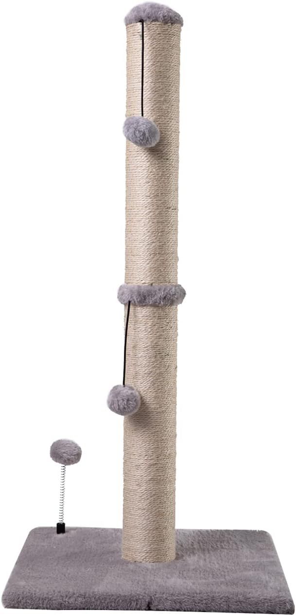 HKM-842067 Premium Sisal Cat Scratching Post with Hanging Ball for Kittens and Small Cats