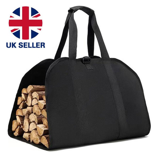 HKM-926547 Durable Canvas Firewood Log Carrier with Reinforced Straps for Easy Transport