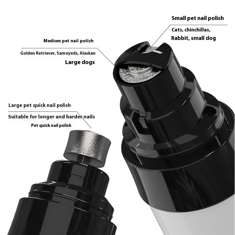 HKM-086803 Electric Dog Nail Clipper with LED Light and USB Charging Cable