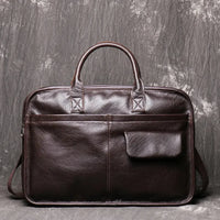 HKM-774291 Men's Leather Messenger Bag - Durable Handcrafted Cowhide with Large Capacity for Laptops and Essentials