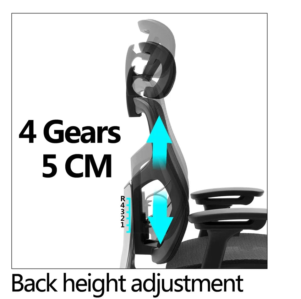 KTX-981779 Luxury Leather Ergonomic Adjustable Swivel Office Chair for Executives and Managers